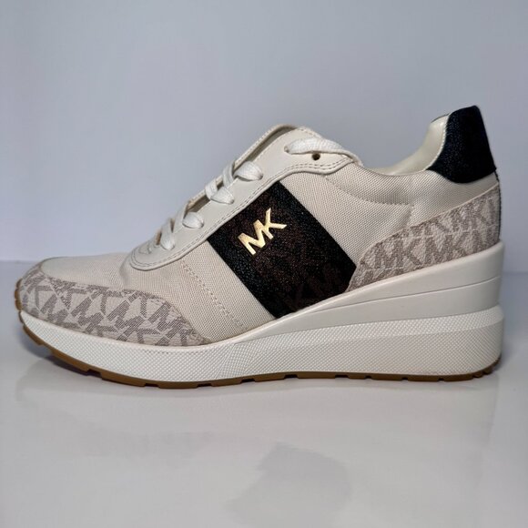 Michael Michael Kors Women's Mabel Trainers Lace-up Sneakers Size 7 Vanilla - Picture 11 of 16